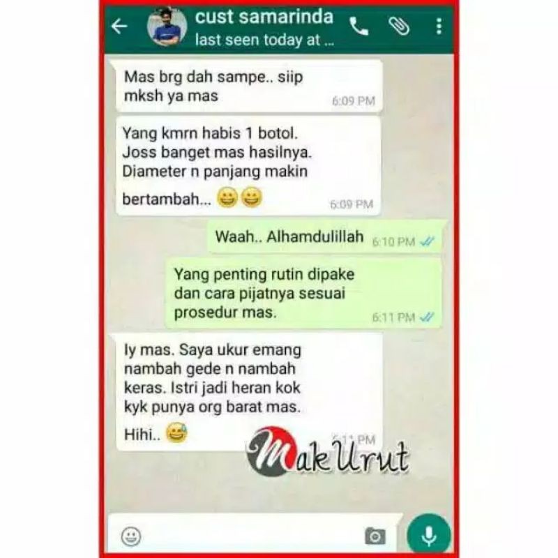 MAK URUT - MINYAK PIJAT KHUSUS LAKI-LAKI - ORIGINAL 100%