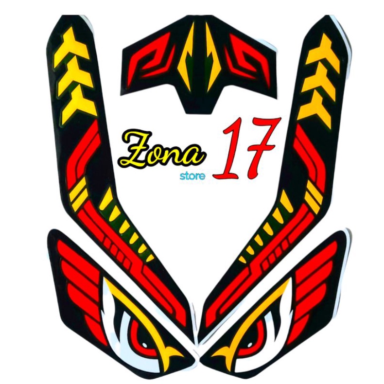 Stiker lampu alis vario new 125 150cc,satu shet stiker lampu alis vario new 125 150