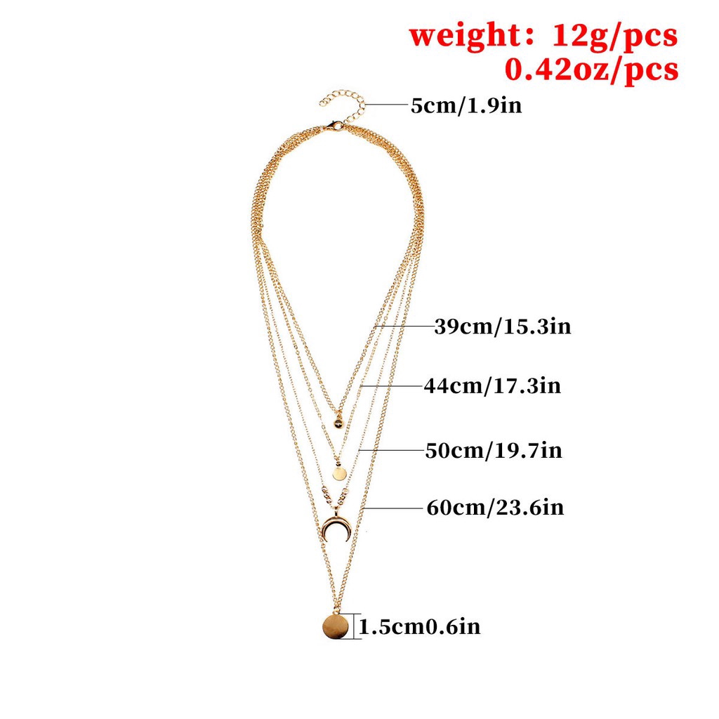 Corung kristal multi-lapisan baru &amp; kalung retro feminin glamor mantel, 2019