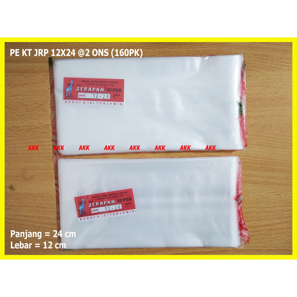 Plastik Kantong Pe Kt Jerapah 12x24, 14x36(2 Ons)