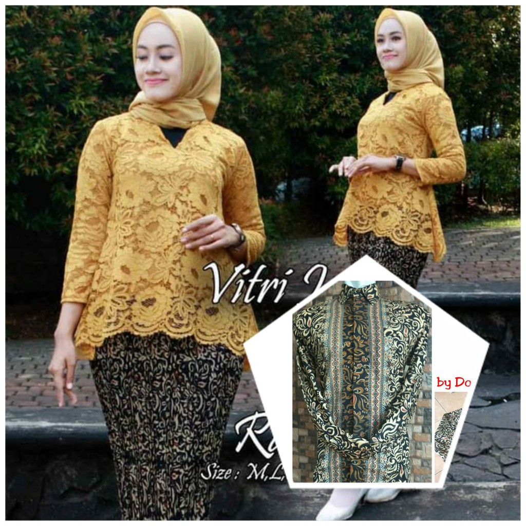 set kebaya Brukat rara termurah