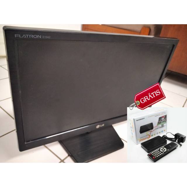Jual Monitor LG Flatron E1942 (19inch) (++Bonus TV Tuner Gadmei