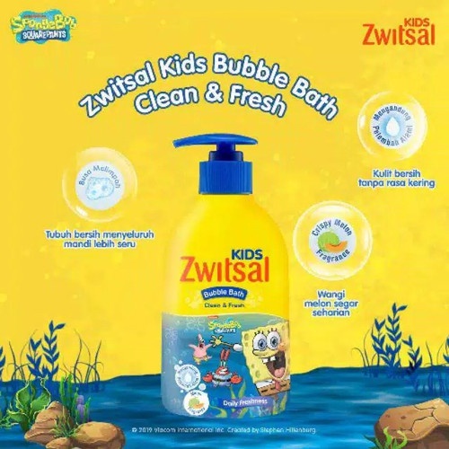 Zwitsal Kids Bubble Bath / 2in1 Hair &amp; Body Wash 280ml - Sabun / Shampoo Mandi Anak 280 ml