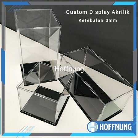 Custom Kotak Display Akrilik 3mm Box Acrylic Transparan Bongkar Pasang Puzzle Diecast Action Figure