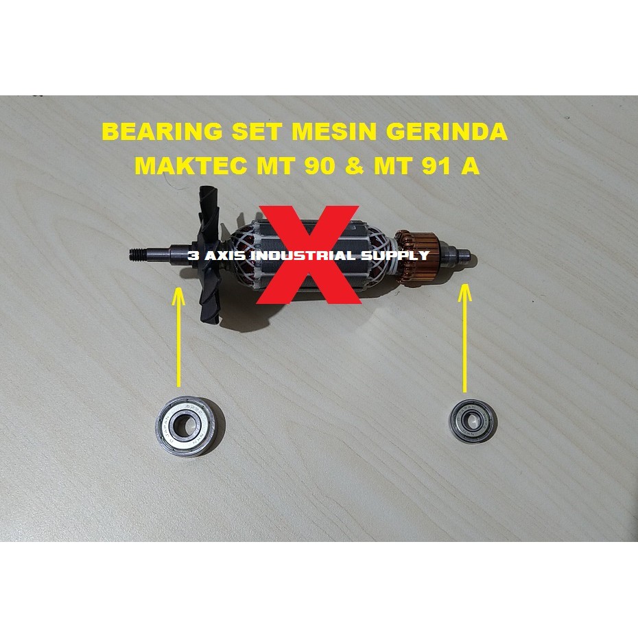 Bearing Set Mesin Gerinda Maktec MT 90 MT 91A - Depan dan Belakang