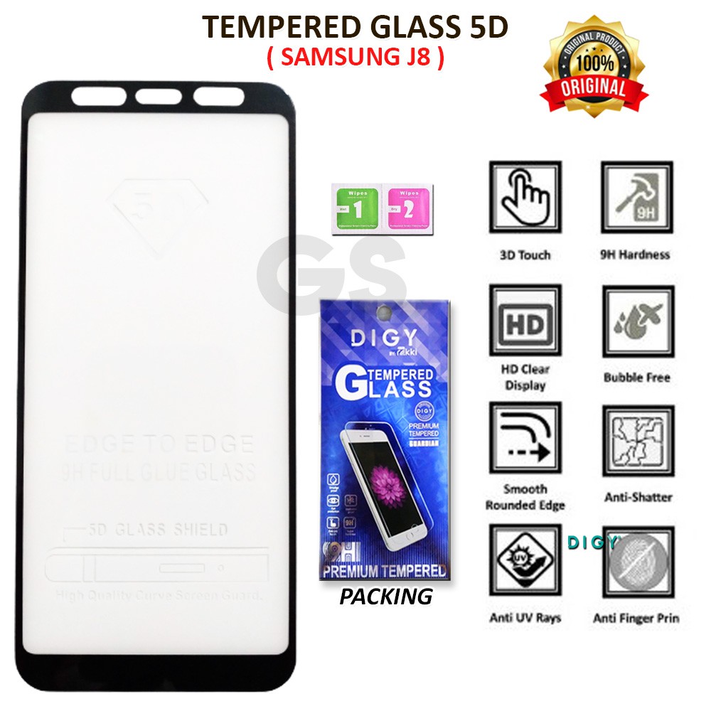 Tempered Glass 5D Rakki Full Layar SAMSUNG M51 J3 2018 J4 CORE J5 PRIME J5 J7 2018 J8 M01 A01 CORE