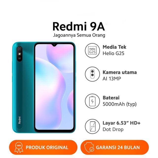 Xiaomi Redmi 9A [2GB/32GB - 3GB/32GB] MTK Helio G25 / 6.53