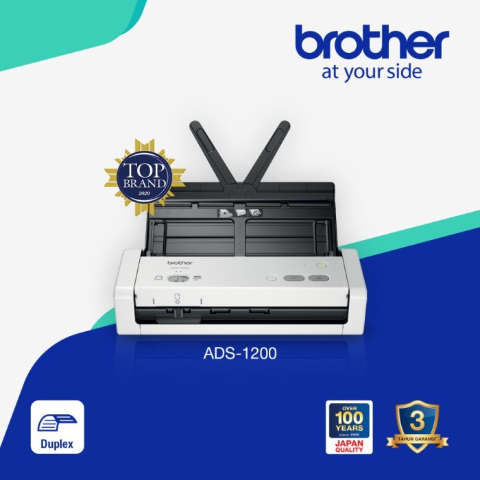 Brother ADS-1200 Portable DUPLEX Document Scanner F4