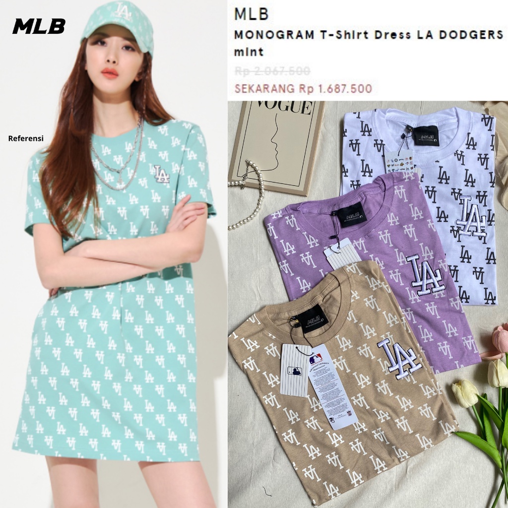 MLB monogram dress tshirt MIRIP ORI‼️
