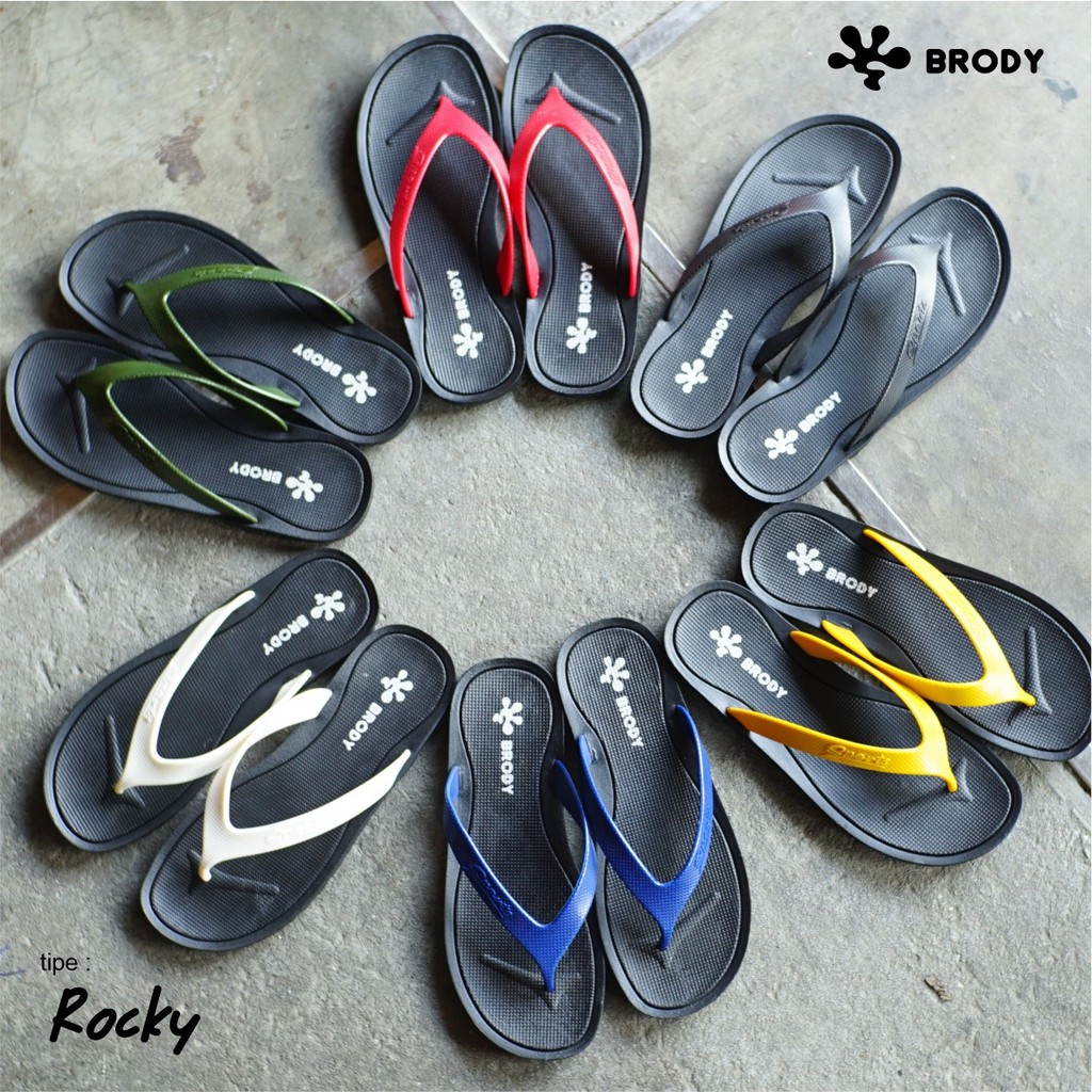 Brody ROCKY Sandal jepit pria wanita sendal jepit murah sandal karet sandal gunung sandal santai terbaru