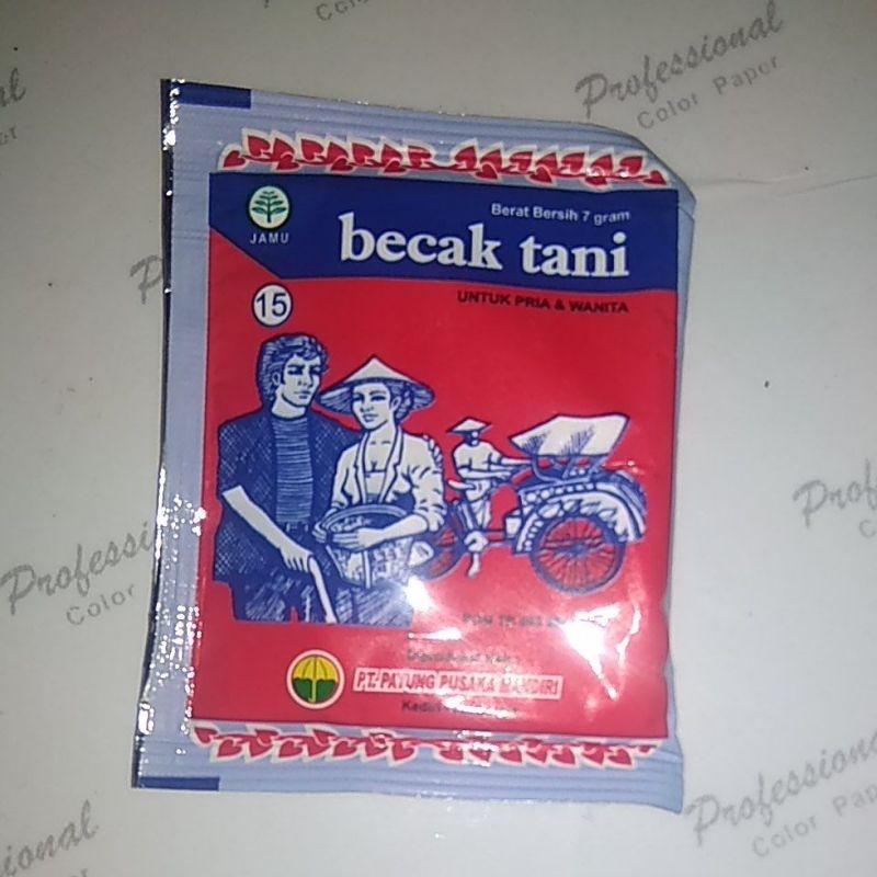 

jamu becak tani // payung pusaka kediri 1 sachet