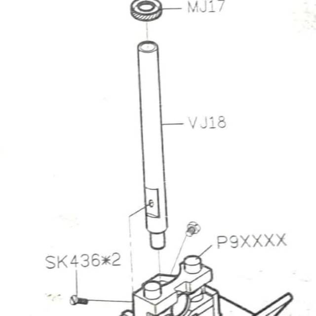 VJ18 Asli Tiang Sepatu Siruba Mesin Jahit Karet Siruba VC008