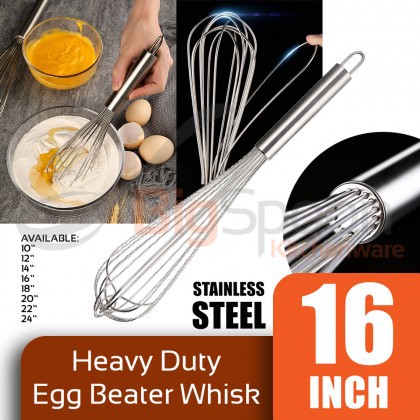 PREMIUM Kocokan Telur Full Stainless 16inch / Egg whisk / kocokan kue