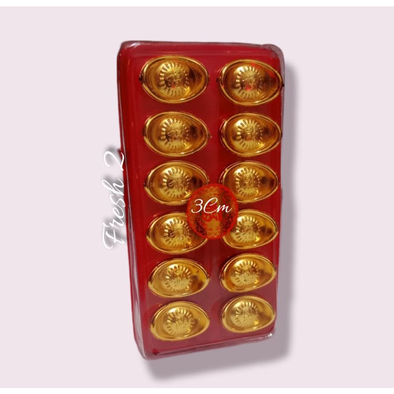 D3v pajangan yenpao emas 6 cm isi 12pcs / yenpao emas / koin cina