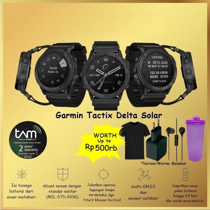 Garmin Tactix Delta Solar Powered Specialized Tactical Watch