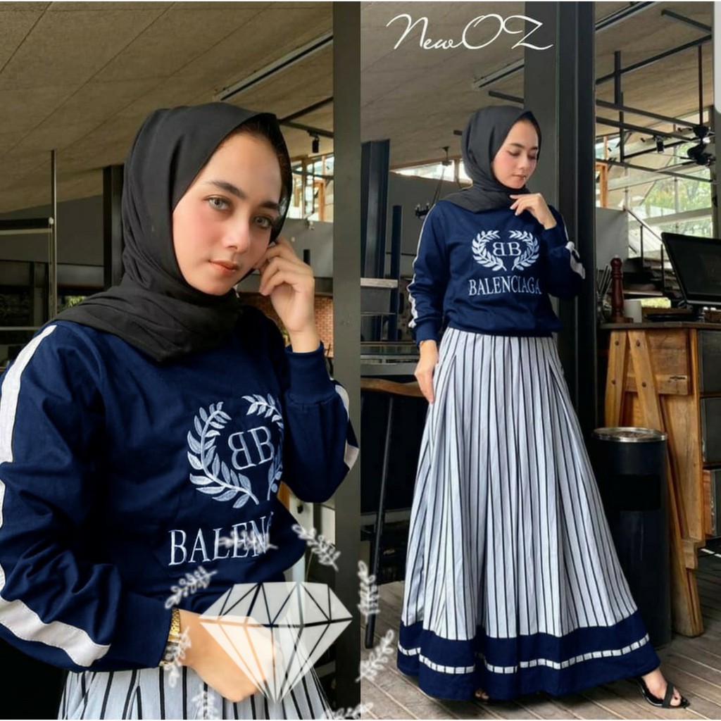 SET ROK BCG BAJU SETELAN ROK MUSLIM WANITA