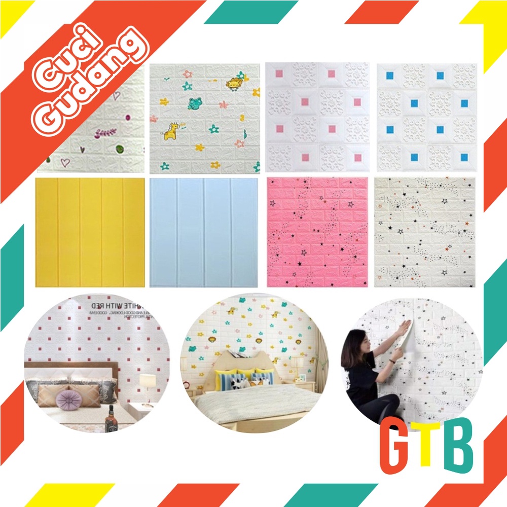 ❤️GTB❤️ Wallpaper Dinding 3d Motif Gambar Wallfoam Dekorasi Kamar Murah R535