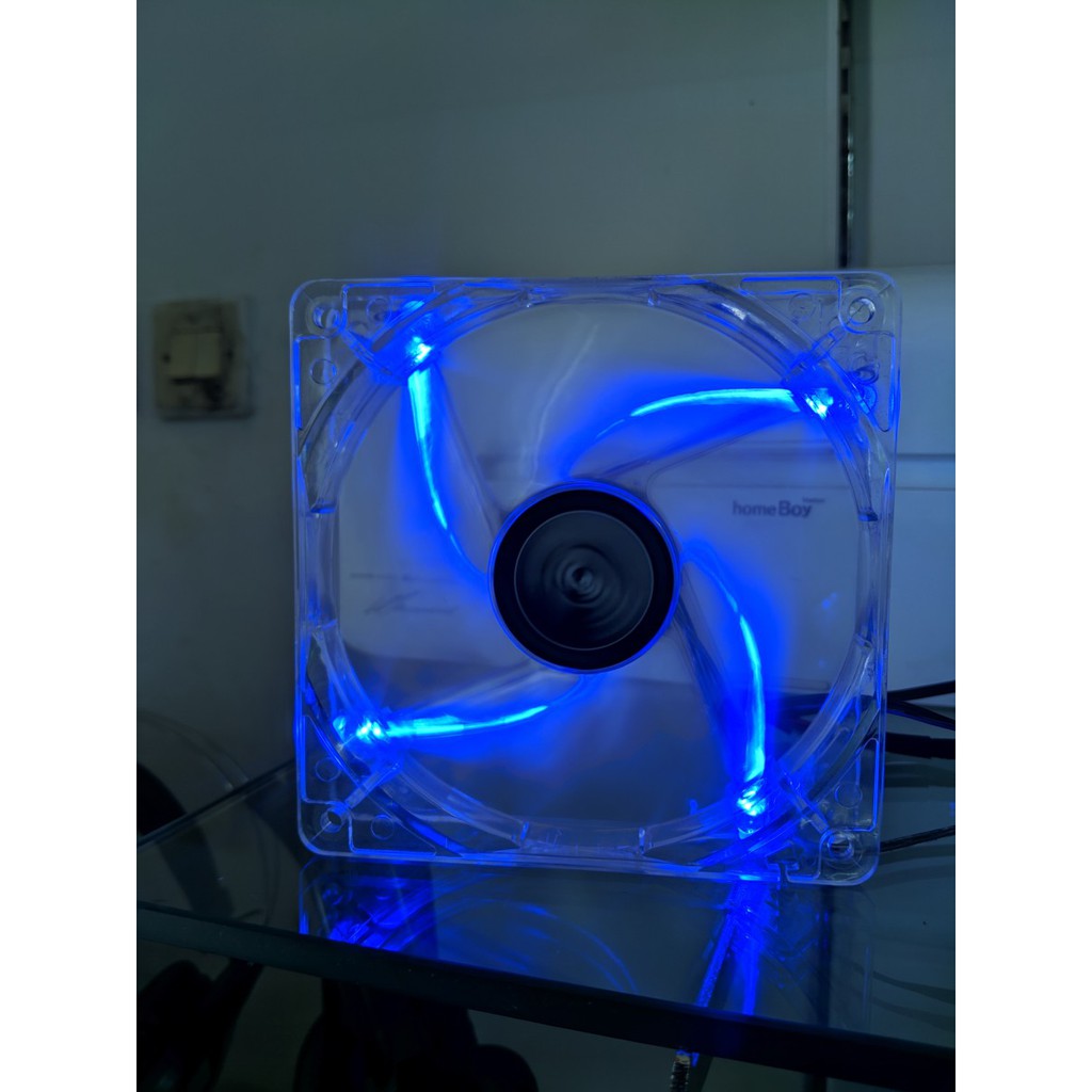 fan casing 12cm lampu led biru zalman murah