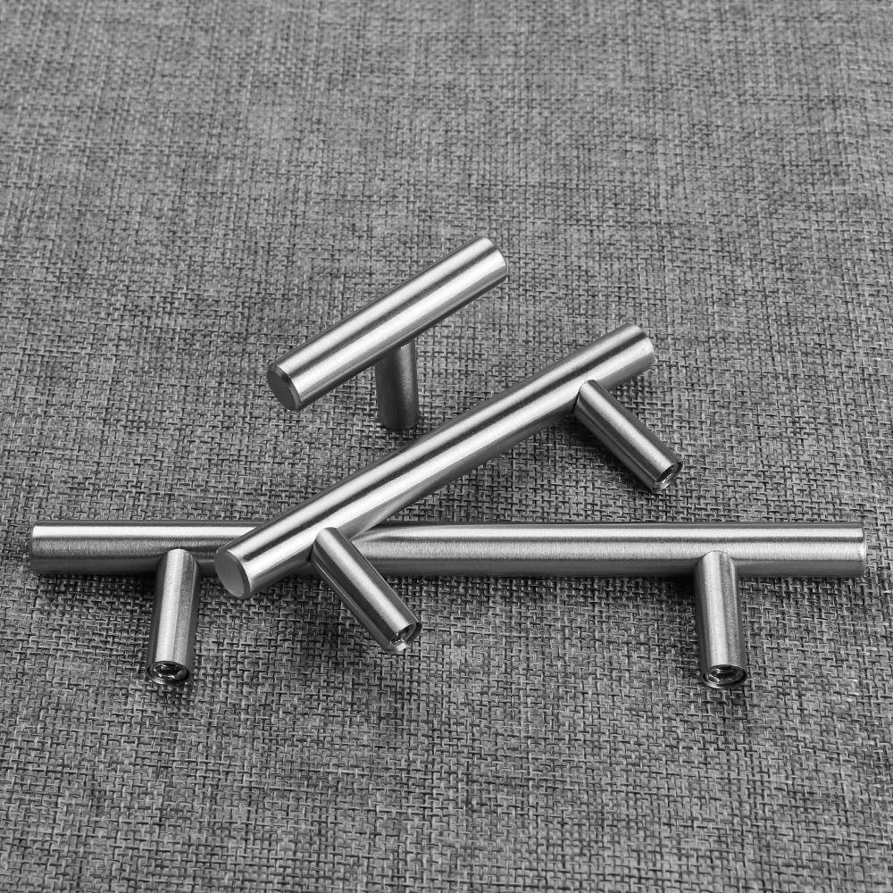 Top 1pc T-Bar Handle Lemari Komponen Furniture Rumah Gagang Lemari Laci Tarikan Lemari