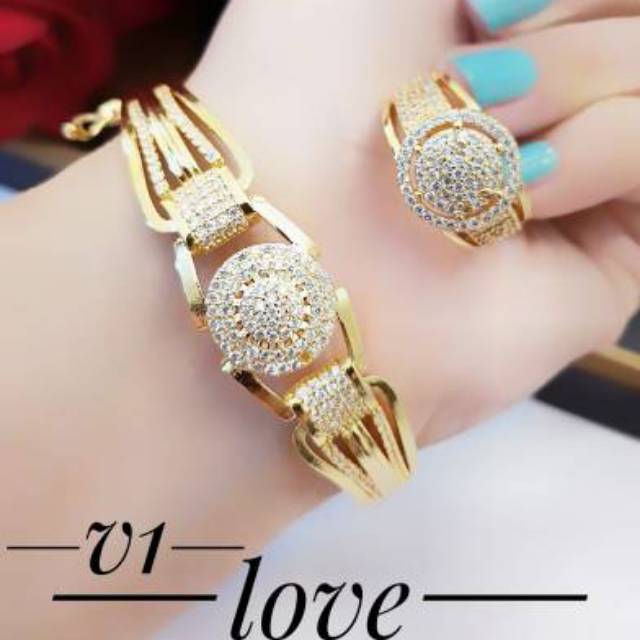 Xuping set perhiasan lapis emas 24k 0528