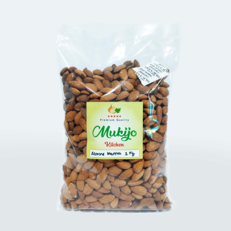 Kacang Almond Mentah/Raw Kualitas Super/Premium 1 kg Bisa Goreng Pasir