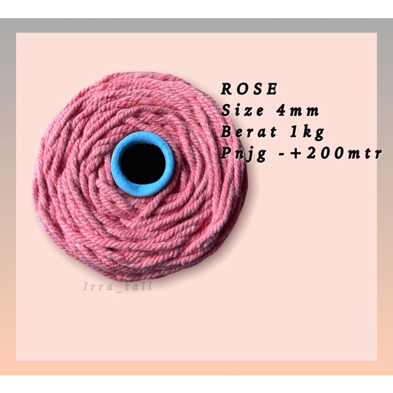 Tali katun warna ROSE 1kg