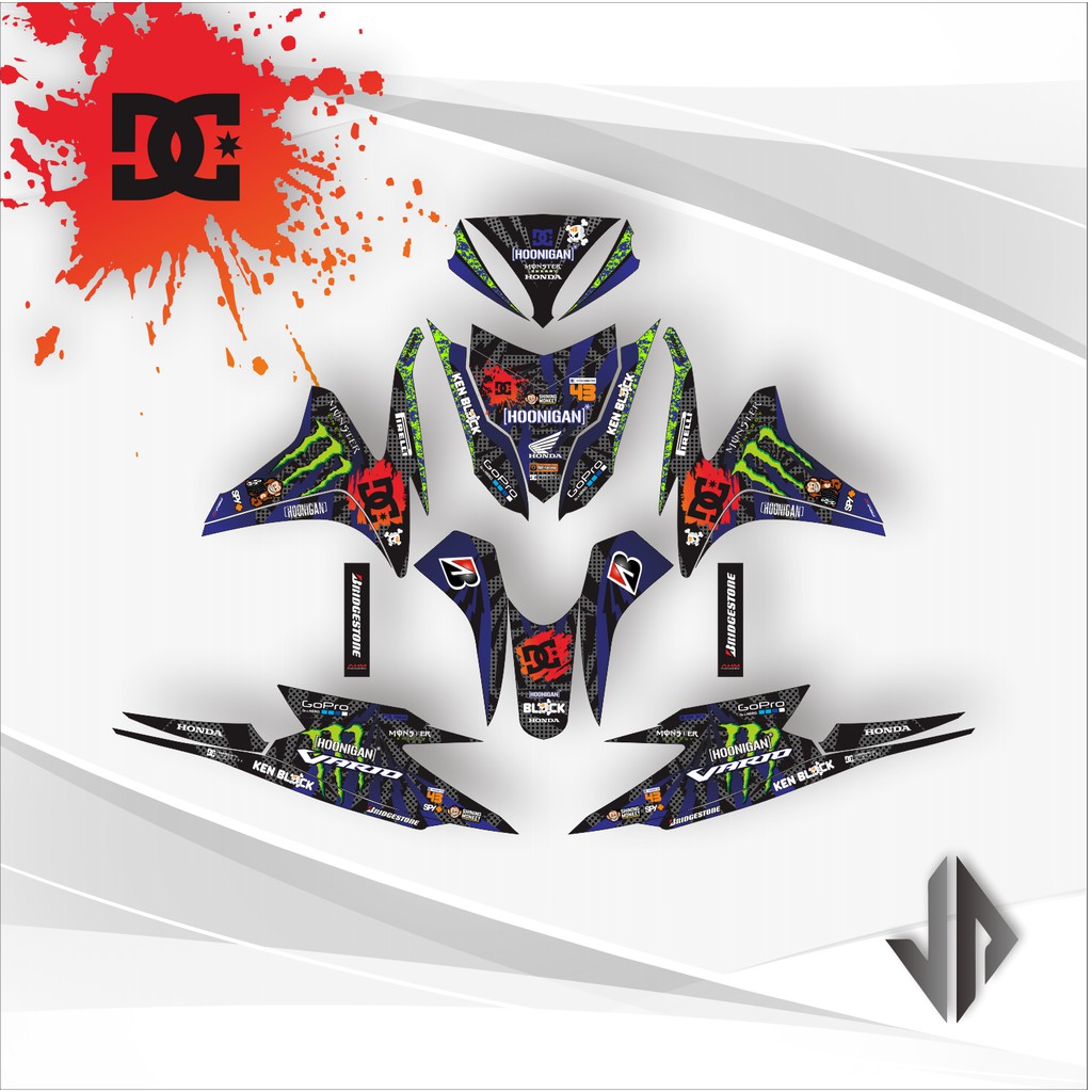 Decal Sticker / Stiker Vario 125 Old 2013 2014 DC 2 - Biru