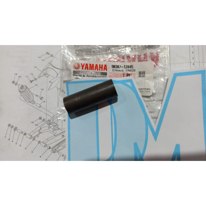 bosh bos sok shock belakang bagian bawah Byson karbu F1 90387-12845 asli original Yamaha