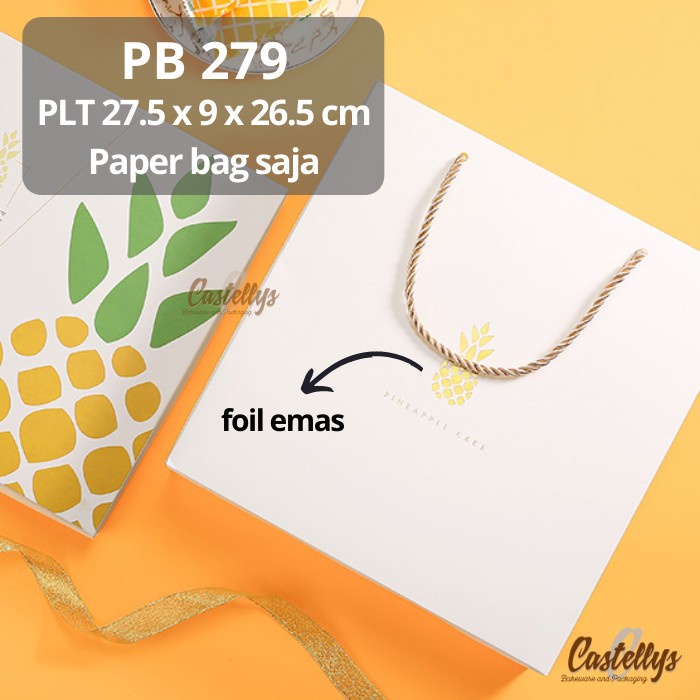 

5 Pcs Paper Goodie Bag PB279 Nanas Kue Kering Nastar Pineapple Cookies