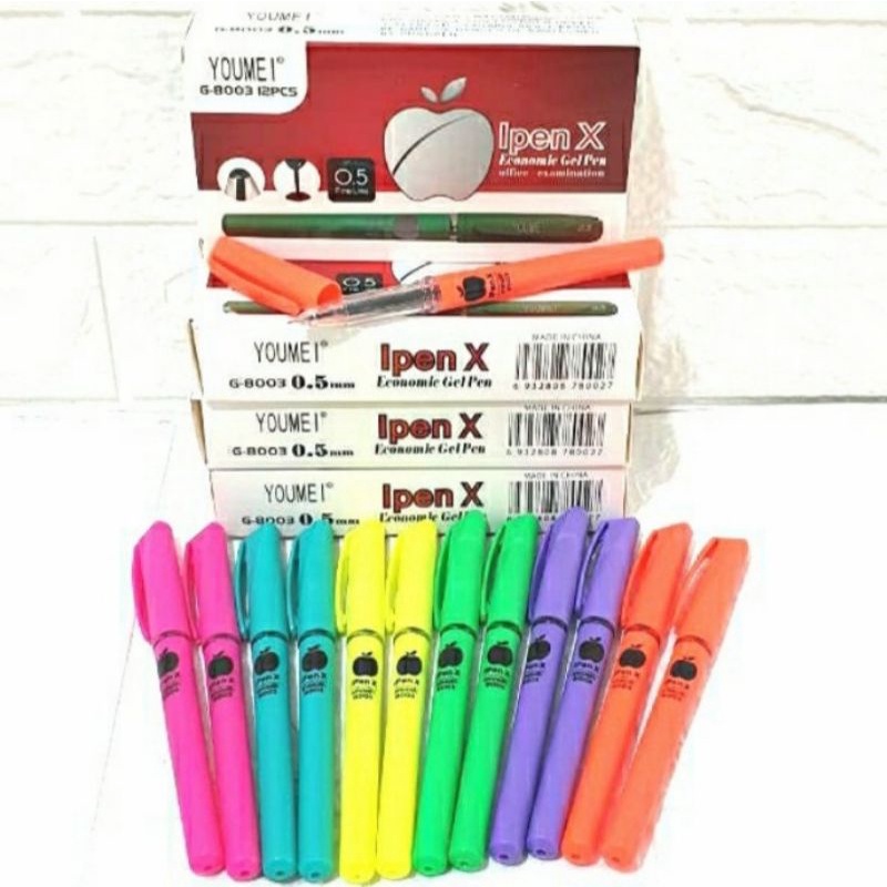 

pulpen gel I pen x(youmei) isi 12 pcs