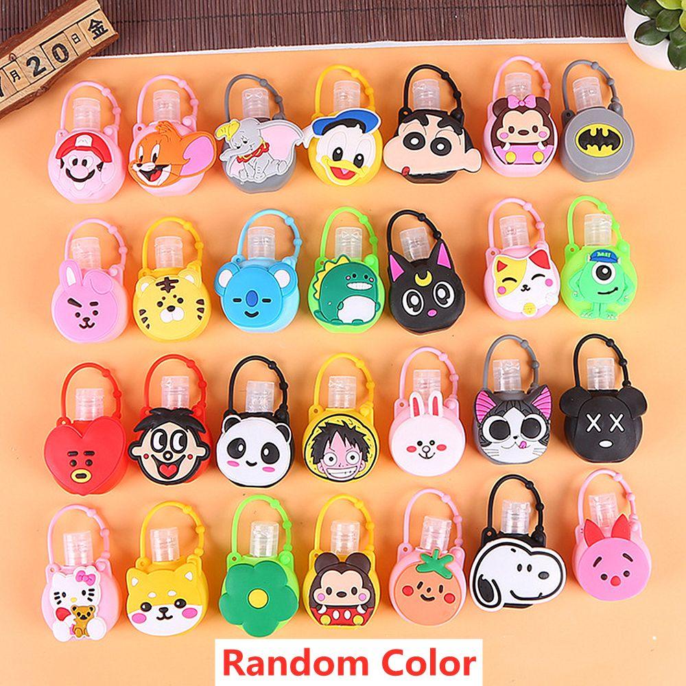 R-flower Hand Sanitizer Botol Case Holder Warna Random Ukuran Travel Wadah Isi Ulang Kartun