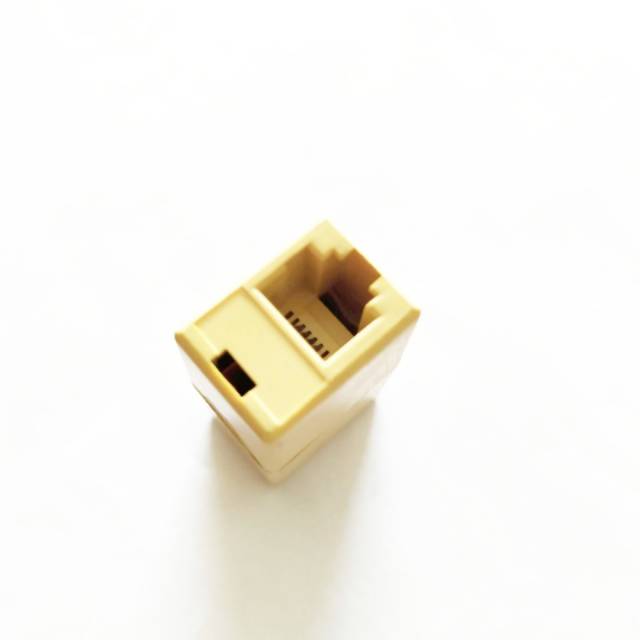 Barrel RJ11 Connector 1-1 lubang Splitter Sambungan Kabel Telepon Konektor 1 Lubang