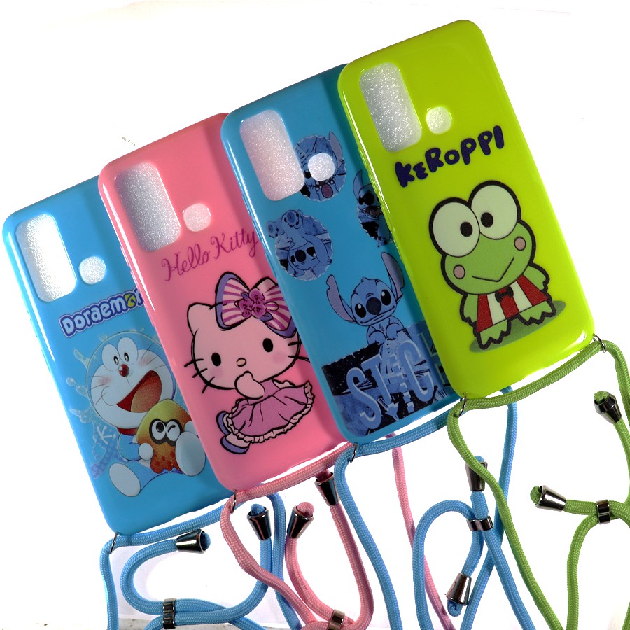 Vivo Y30 / Y30i / Y50 Soft Case karakter Boneka cewek gaul + Tali