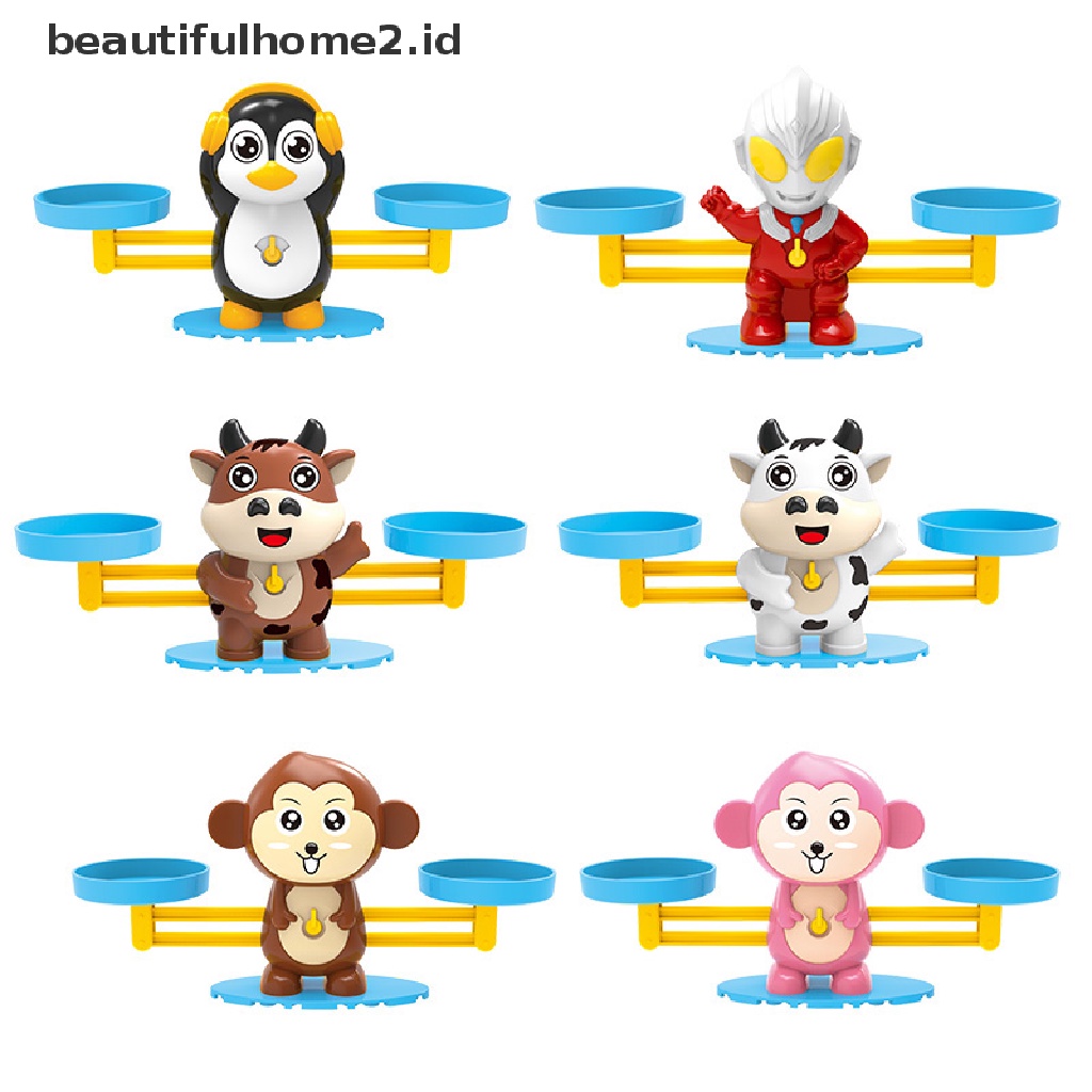 (Beautifulhome2) Buku Literatur Bahasa MandarinId Mainan Board Game Monkey Balance Digital Untuk Edukasi Matematika Anak