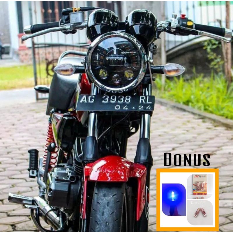 lampu daymaker 7inch& 19 titik led cobra Rxking New 2008, Scorpio Megapro Ninja SS Tiger 2008 dll