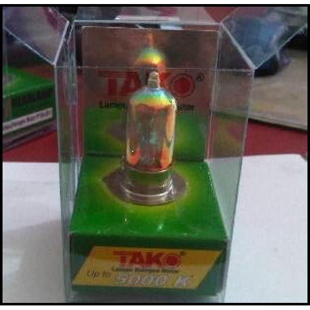 Bohlam Lampu Halogen Depan Tako Gold Pelangi Kuning Kabut Motor 12V K1