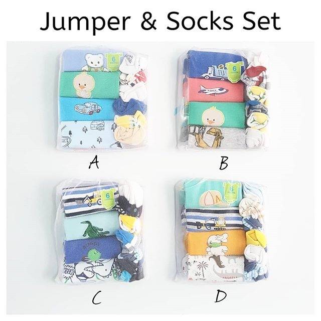 Set Jumper &amp; Kaos Kaki Bayi / Jumper &amp; Socks Set