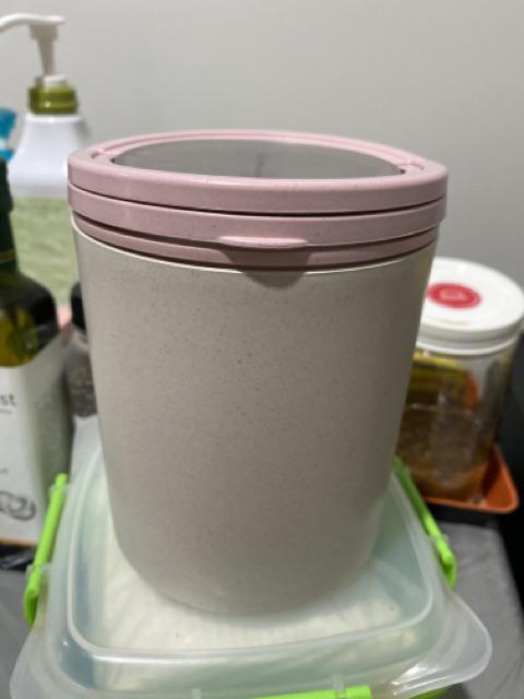 Bamboo Fiber Airtight Cookie Coffee Sugar Jar Storage Canister | Toples Kue - M