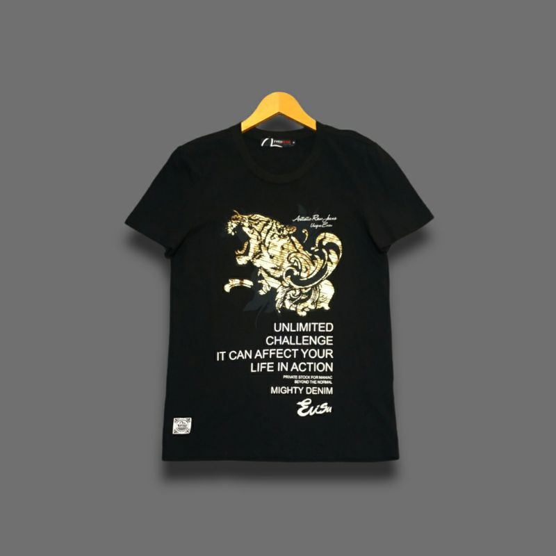 Kaus Evisu jeans raw & vintage t shirt second original branded preloved