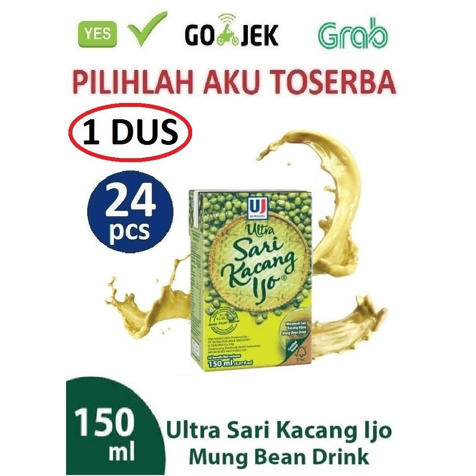 ULTRA SARI KACANG IJO 150 ml - 1 DUS ISI 24 pcs