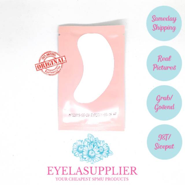 50pcs eyepatch gel hydrogel lashes patch pads untuk eyelash extension tanam bulumata bantalan mata