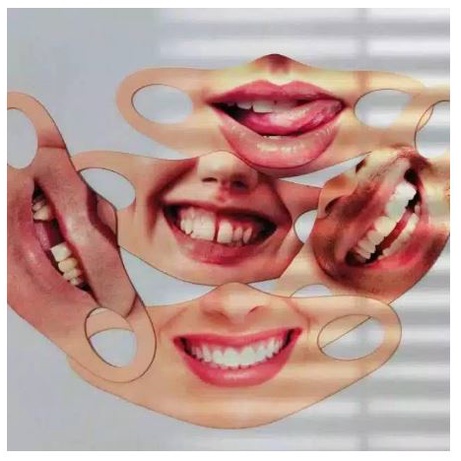 MASKER SCUBA WAJAH DEWASA KARAKTER 3D - MASKER SCUBA MOTIF MULUT PRIA WANITA