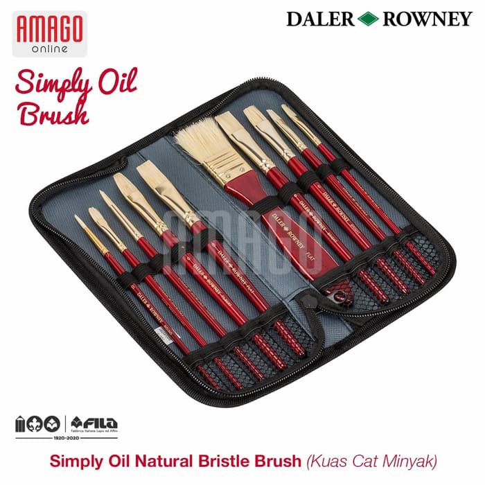 DALER-ROWNEY - SIMPLY OIL BRISTLE LH BRUSH SET 7 PCS - 216940700