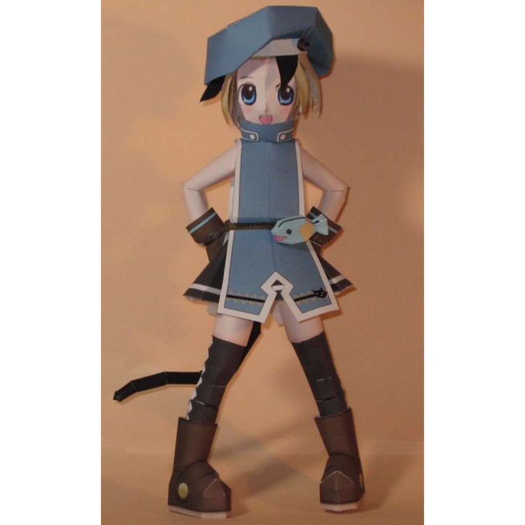 DIY Papercraft Pola Figure Anime Neko