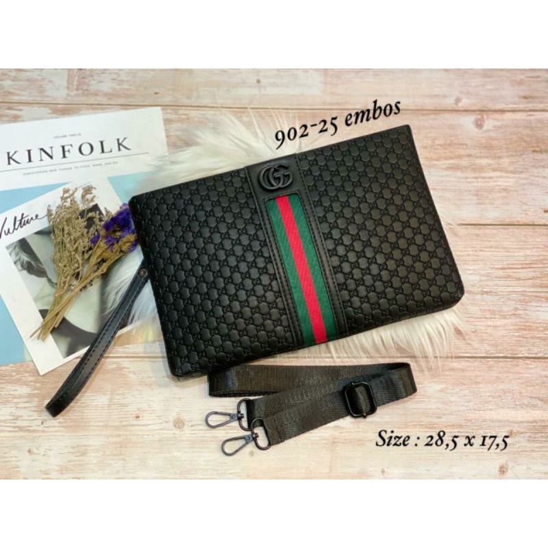 HANDBAGS CLUTCH FASHION 902 - 25 BLACK EMBOS IMPORT SEMPREM