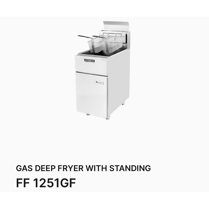 Promo Gas Deep Fryer with Standing Modena tipe FF-1251GF