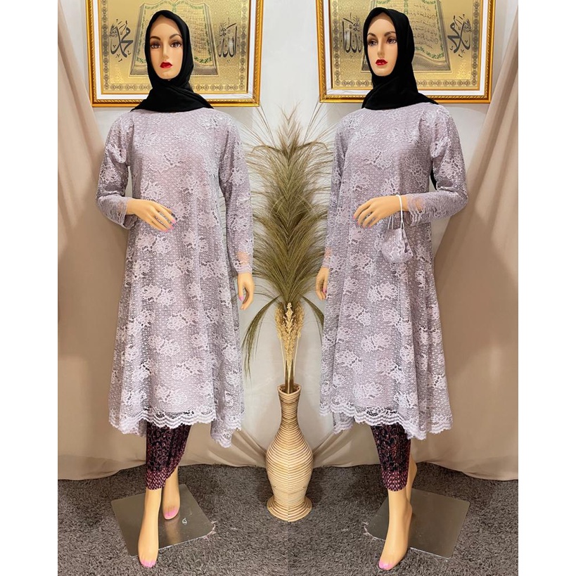 BROKAT UMBRELA SET PRISKET/LONG TUNIK/PRISKET SEMI KATUN/KEBAYA MURAH/KEBAYA MODERN