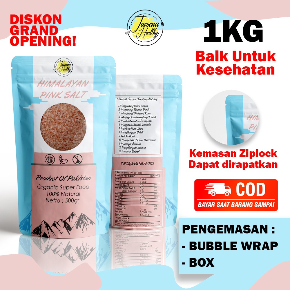 

(Original) Himalayan Salt/Garam Himalaya 1Kg by.Jaseena Healty