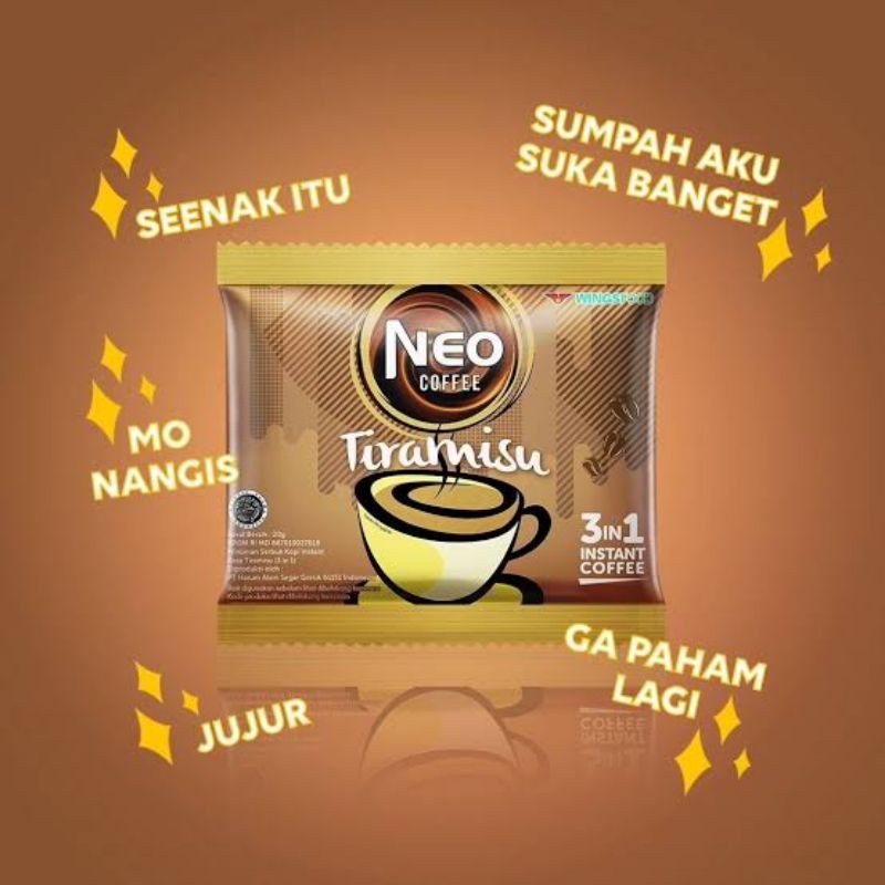 Neo coffee moccachino / tiramisu caramel machiato  renceng