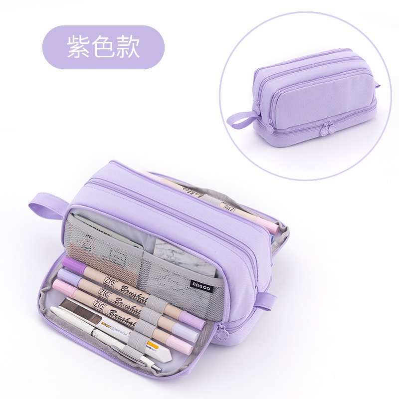 

Multi Zone Pen Pencil Case Bag Large pen case Pens Holder Handle Storage Pouch Organizer for Statio